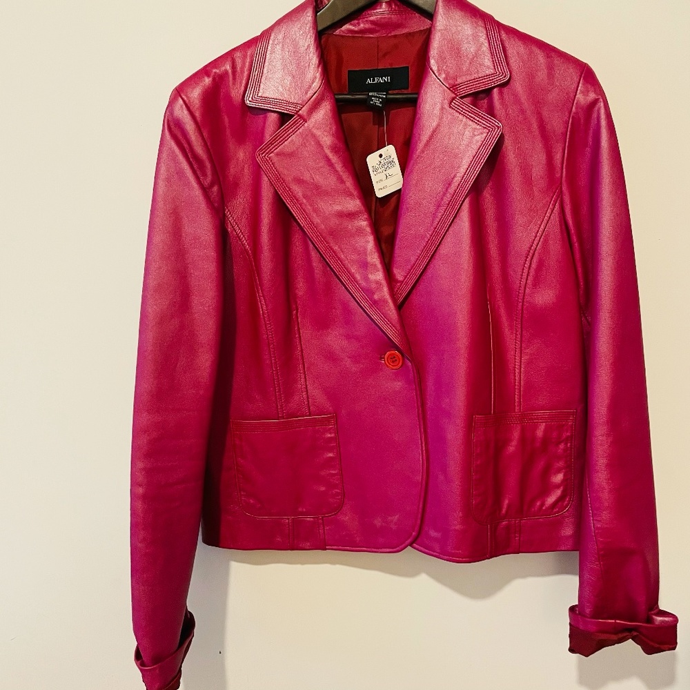 (Item no. 11) Red almost Burgundy Leather Jacket